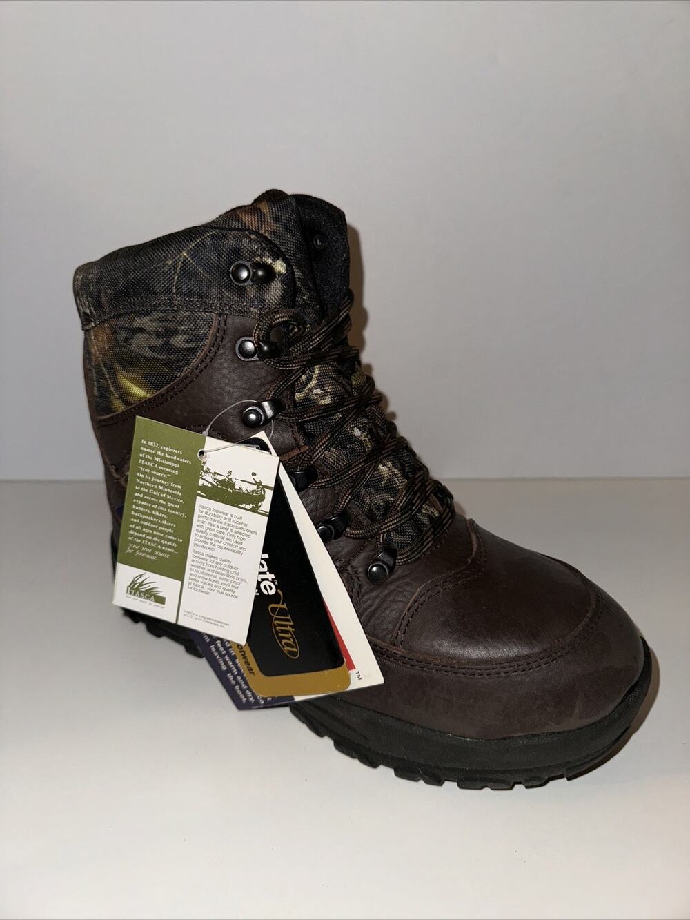 Itasca Size 6 Women’s Leather Camo Brown Waterproof Insulated Boots Salazar